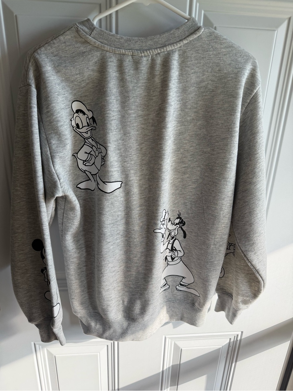 Disney Grey Crewneck Sweatshirt with Mickey & Friends Graphics - Picture 2 of 5